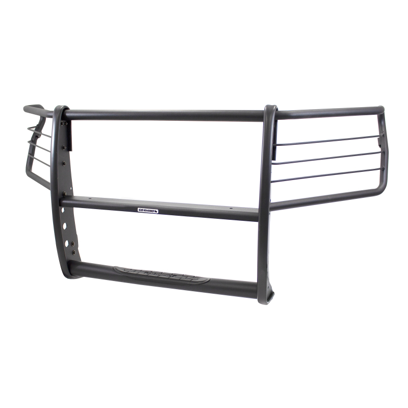 Chevrolet Silverado 1500 Grille Guard - Front - Go Rhino - 3100 Series StepGuard with Brush Guards - Textured Black - `19-`20